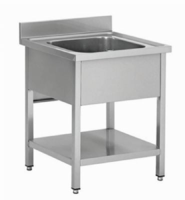 Plonge inox 1 bac - 1200x700x850+100mm