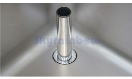 Plonge Inox - 2 Bacs- égouttoir à droite, 1400 x 700 x850+100 mm - Skyrainbow - THSTR147BL2