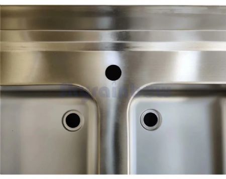 Plonge Inox - 2 Bacs - 2 égouttoirs, 2000 x 600 x850 mm - Skyrainbow - THSTR206BM2