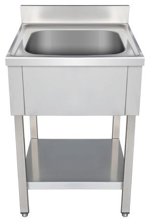 Plonge Inox - 1 Bac sans égouttoir, 700 x 600 x850 mm - Skyrainbow - THSTR76BM1