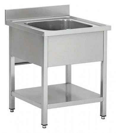 Plonge Inox - 1 Bac sans égouttoir, 700 x 600 x850 mm - Skyrainbow - THSTR76BM1 Plonge Inox - 1 Bac sans égouttoir, 700 x 600 x850 mm - Skyrainbow - THSTR76BM1