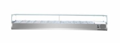Saladette rfrigre  poser avec vitre au dessus - 12 bacs