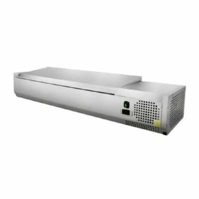 Saladette rfrigre  poser avec capot au dessus 8xGN1/4 - 1800x335x255mm
