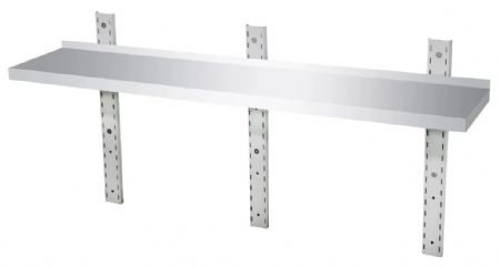 Étagère murale en inox AISI 201 avec supports muraux, 1 plateau 1500x400x350 mm - Skyrainbow - THWBS1R154