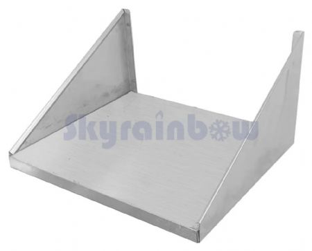 Étagère murale en inox AISI 201 avec tablette, 1 console, 60x50 cm - Skyrainbow - THWBS1R65