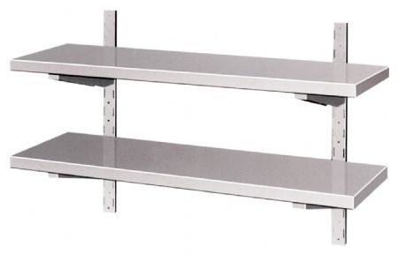 Étagère murale Inox - 2 niveaux, 1200 x 400 x 700 mm - Skyrainbow - THWBS2R124