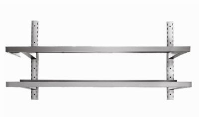 Etagre murale inox 2 niveaux - 600x400x350mm