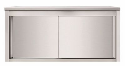 Armoire murale inox suspendue avec portes coulissantes - 1800x400x650mm