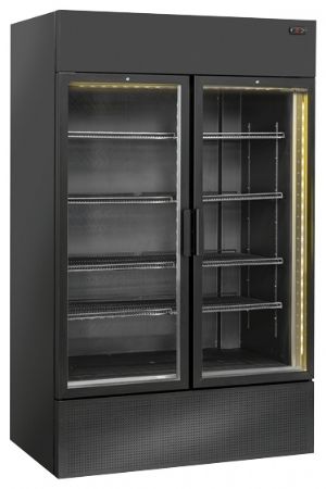 Armoire à boissons réfrigérée vitrée noire 1200 L +1/+10°C - Coolhead - TKG 1000CB