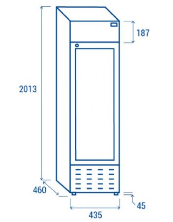 Armoire  boissons positive noire 1 porte vitre 0 / +7 C - 180L