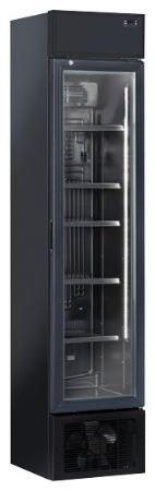 Armoire à boissons réfrigérée 1 porte vitrée noire 180 L +1/+12°C - Coolhead - TKG 288CB