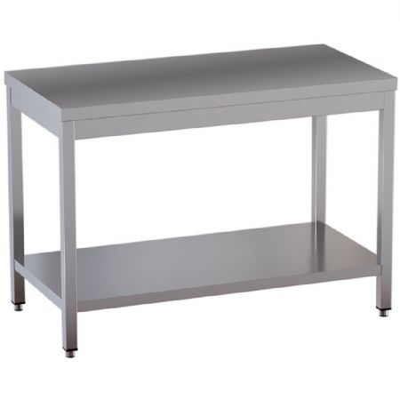 Table de travail inox avec plateau supérieur 1000x600x850 Table de travail inox avec plateau supérieur 1000x600x850