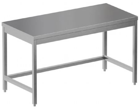 Table professionnelle en inox AISI 304 sans dosseret 1200x700x850/880 mm - Diamond - TL1270-SS7
