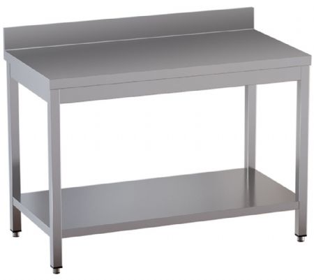 Table professionnelle de travail avec sous tablette + dosseret arrière - Diamond - TL1571D-ST4