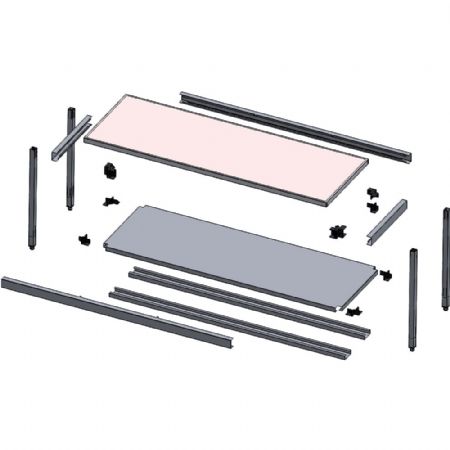 Table de Travail Inox murale avec tablette inférieure, dosseret 100 mm, 1800x700x880/900(+100) mm - Diamond - TL1871/KD-D