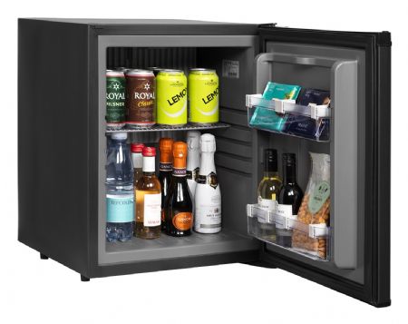 Réfrigérateur minibar 1 porte vitrée noir positif - Tefcold - TM33