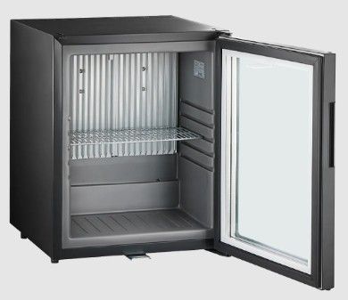 Rfrigrateur mini-bar positif noir professionnel avec 1 porte vitre - 402x429x500 mm