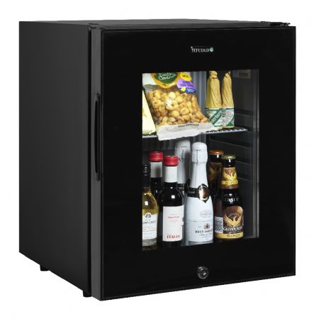 Réfrigérateur minibar noir 1 porte vitrée positif - Tefcold - TM33G