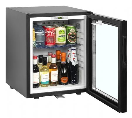 Réfrigérateur minibar à porte vitrée 1 porte vitrée noir 24 L +5 à +14 °C - Tefcold - TM35GC