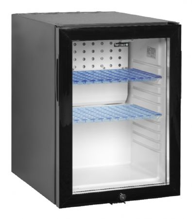 Réfrigérateur minibar à porte vitrée 1 porte vitrée noir 34 L +5 à +14 °C - Tefcold - TM45GC