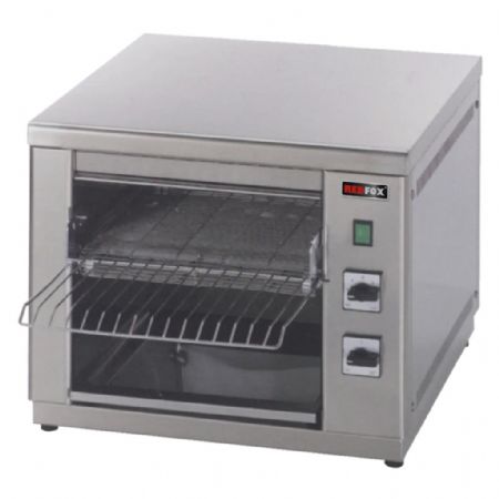 Toaster inox traversant équipé de 2 pinces