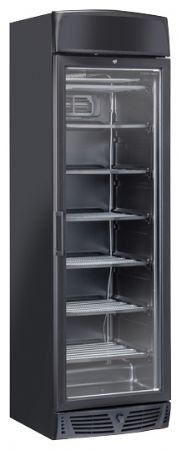 Congélateur vertical 1 porte vitrée noir 300 L - Coolhead - TNG 390CB