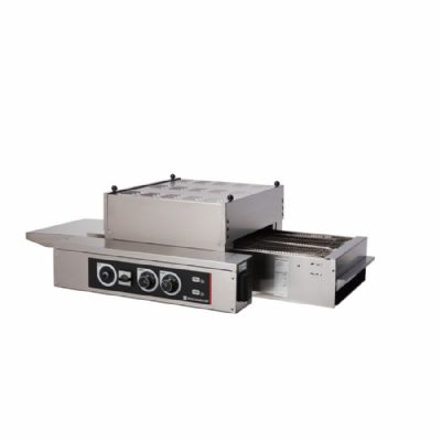 Four à pizza à convoyeur statique commandes manuelles avec tapis 38 mm Four à pizza à convoyeur statique commandes manuelles avec tapis 38 mm