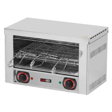 Toaster salamandre en acier inoxydable avec 3 pinces amovibles