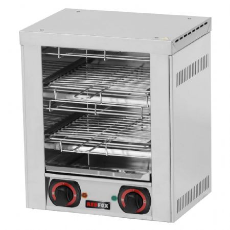 Toaster salamandre équipé de 4 pinces et doté de 2 grilles pour grillades