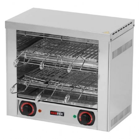 Toaster salamandre équipé de 6 pinces et de 2 grilles pour grillades