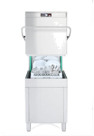 Lave-vaisselle à capot professionnel affichage digital cuve 20 L - panier 50x50 - 745x845x1575 mm