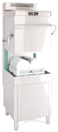 Lave-vaisselle à capot professionnel affichage digital cuve 20 L avec adoucisseur et pompe - p 50x50 - 745x878x2271