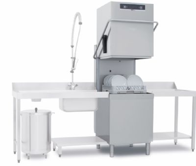 Lave-vaisselle à capot professionnel avec panier 500x500 mm et cuve 22 litres Lave-vaisselle à capot professionnel avec panier 500x500 mm et cuve 22 litres