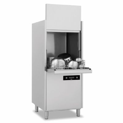 Lave-ustensiles lave-batterie en inox - pompe de vidange intégrée - avec panier 560x630 mm Lave-ustensiles lave-batterie en inox - pompe de vidange intégrée - avec panier 560x630 mm