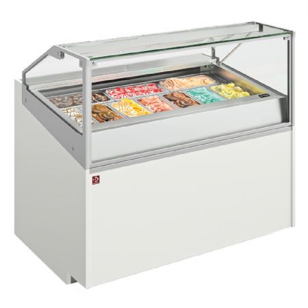 Vitrine  crme glace 10 bacs inox - 360x165 mm