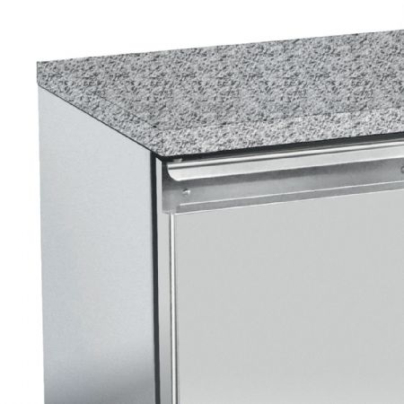 Table frigorifique pour boulangerie patisserie 2 portes EN 600x400 - Dessus en granit - 1505 x 800 x 800/900 mm