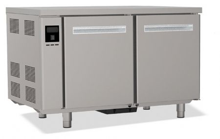 Tour réfrigéré positif professionnel 2 portes sans granit plage +2/+8 °C 9 plaques 600x400 mm - Nosem - TP2PSGC