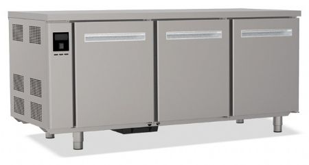 Tour réfrigéré professionnel positif sans granit 3 portes 9 grilles par porte +2/+8 °C - Nosem - TP3PSGC