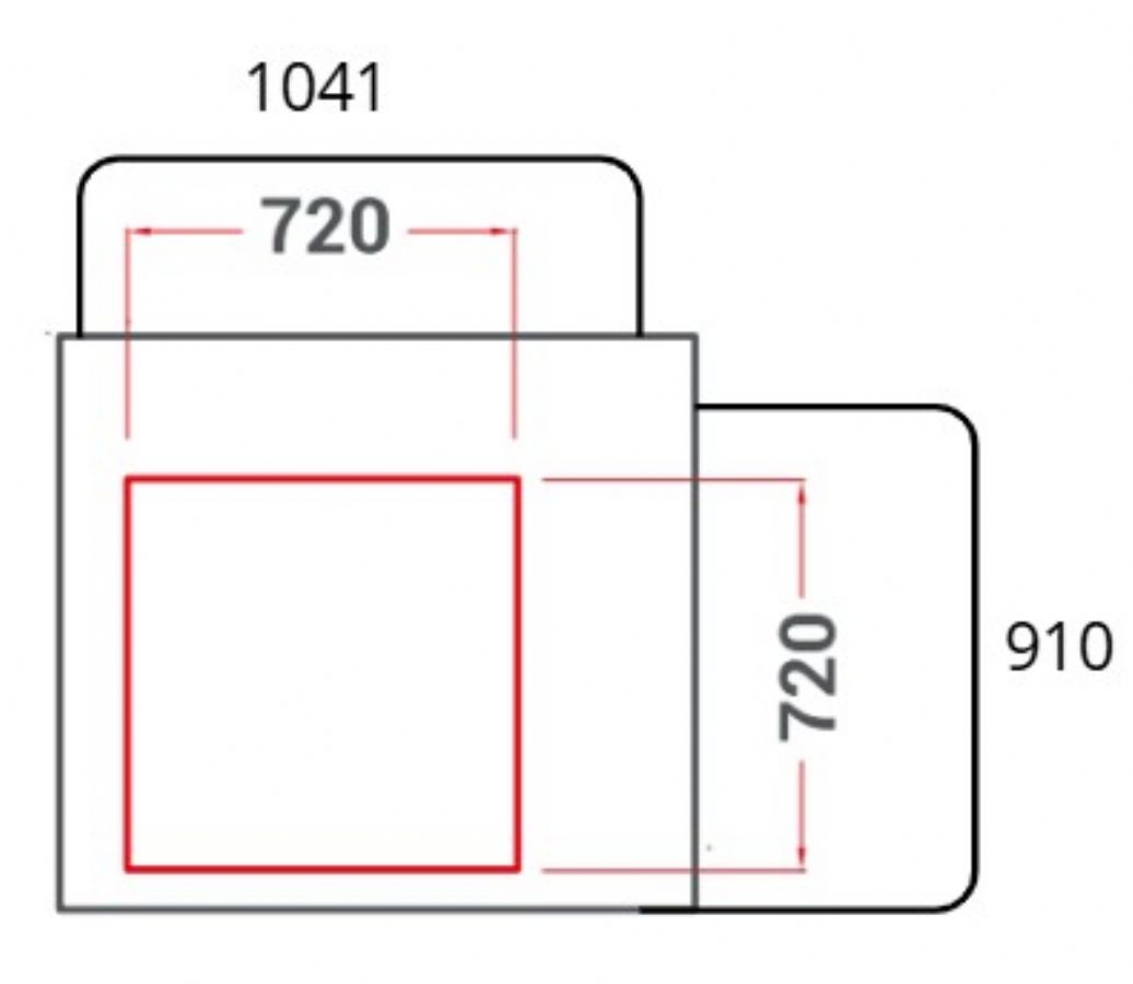 Four à pizza électrique 1 chambre 4x350mm - 1041x910x410
