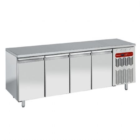 Table frigorifique positive ventilée avec granit 4 portes 600x400 mm - Diamond - TP4N/H-R2