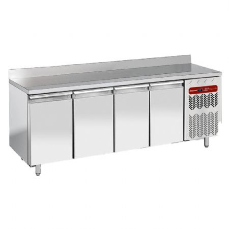 Table frigorifique professionnelle murale ventilée positive 4 portes 600x400 mm 760 litres - Diamond - TP4N/HA-R2