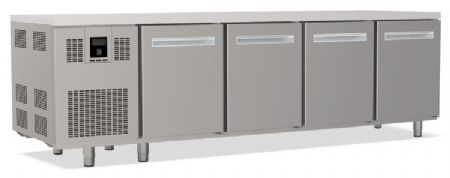 Tour réfrigéré positif 4 portes sans dessus +2/+8 °C capacité 9 grilles - Nosem - TP4PSD