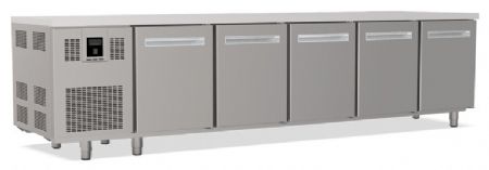 Tour réfrigéré professionnel positif sans dessus 5 portes capacité 9 grilles 600 x 400 mm plage +2/+8 °C - Nosem - TP5PSD