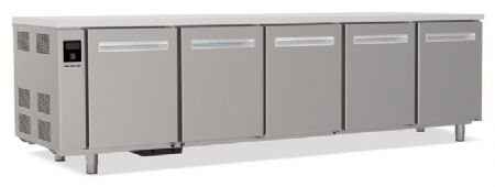 Tour réfrigéré professionnel positif 5 portes sans dessus capacité 9 plaques par porte - Nosem - TP5PSGSD