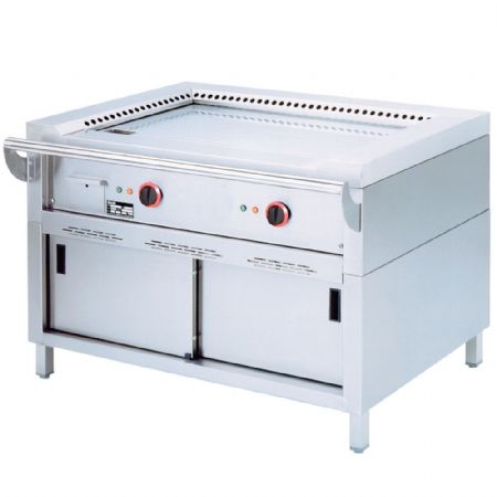 Teppanyaki électrique sur armoire, 2 zones de 5,85 kW - Diamond - TPE2-12