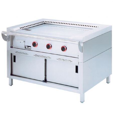 Teppanyaki sur armoire gaz, 3 zones chacune - Diamond - TPG3-15