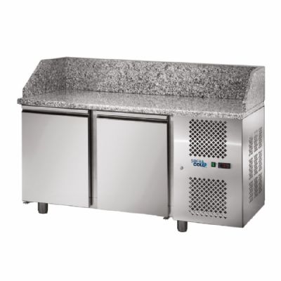 Meuble  pizza tropicalis avec dessus en granit 2 portes GN1/1 - 210L