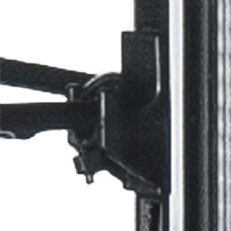 Vitrine rfrigre panoramique noire avec grille en acier - 80 L