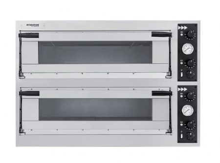 Four  pizza lectrique 2 chambres 6 pizzas de 35 cm - 3 plaques 40x60 cm 2 portes vitres