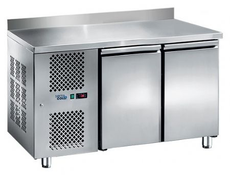 Table réfrigérée professionnelle positive 2 portes avec dosseret groupe à gauche 210 L - Sofraca - TRG2P-GG